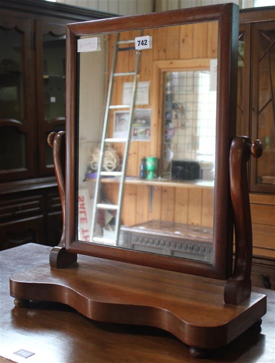 Mahogany toilet mirror